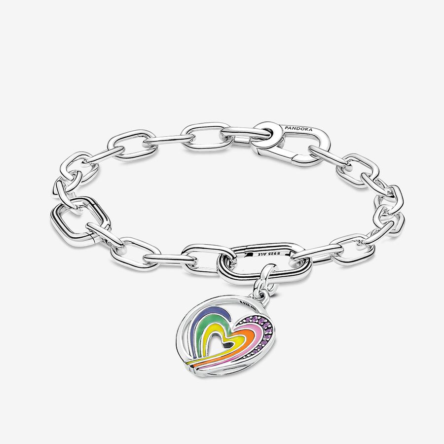 Rainbow Heart Bracelet Styled Set image number 0