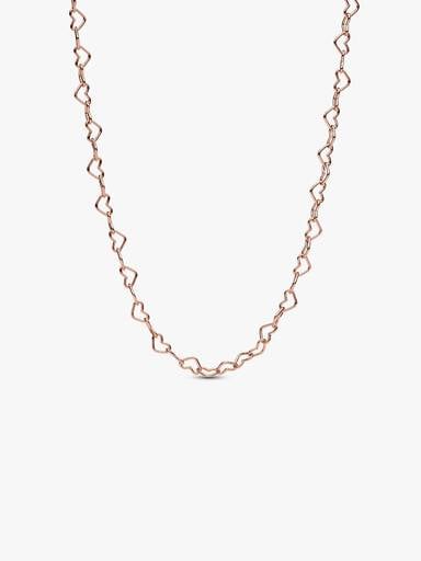 Heart 14k rose gold-plated collier