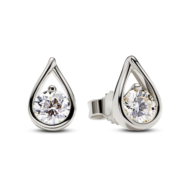 Pandora Infinite 14K White Gold Lab-grown Diamond Earrings