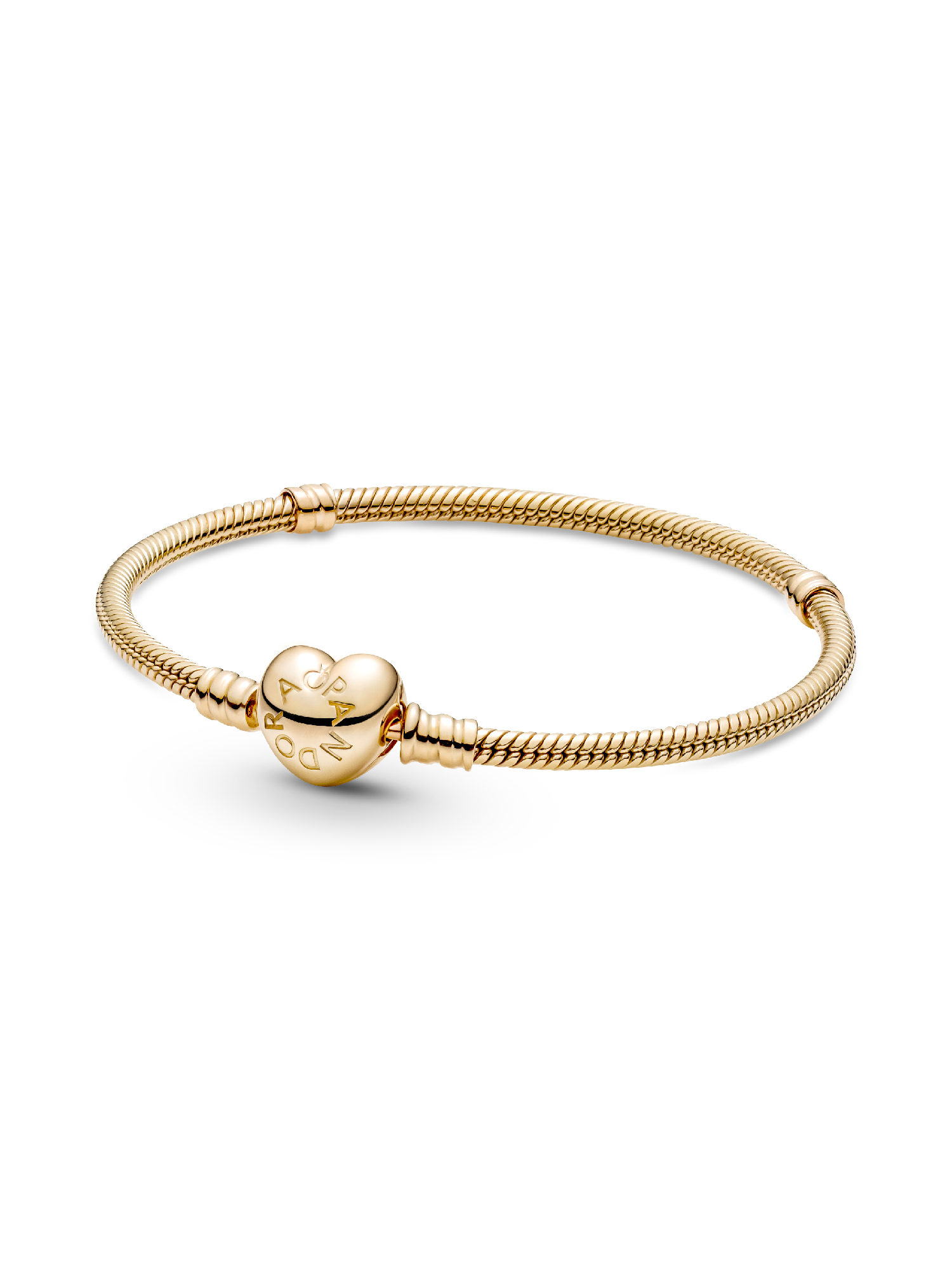 Pandora Moments Heart Clasp Snake Chain Bracelet
