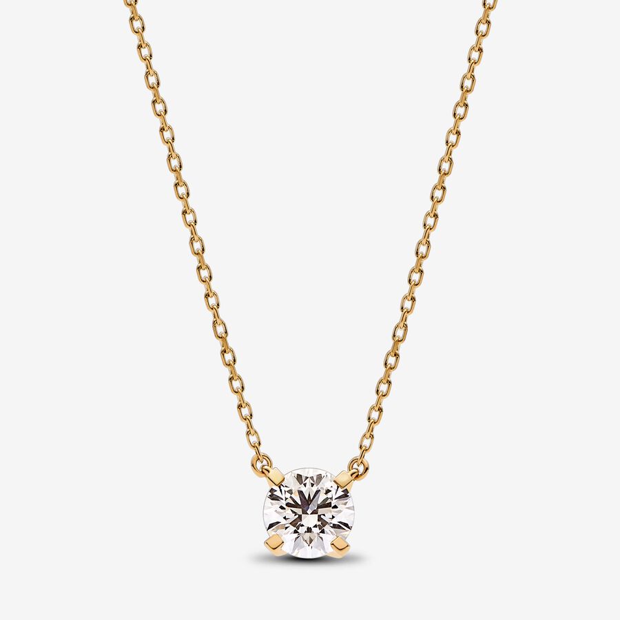 Pandora Era 14k Gold Lab-grown Diamond Pendant Necklace image number 0