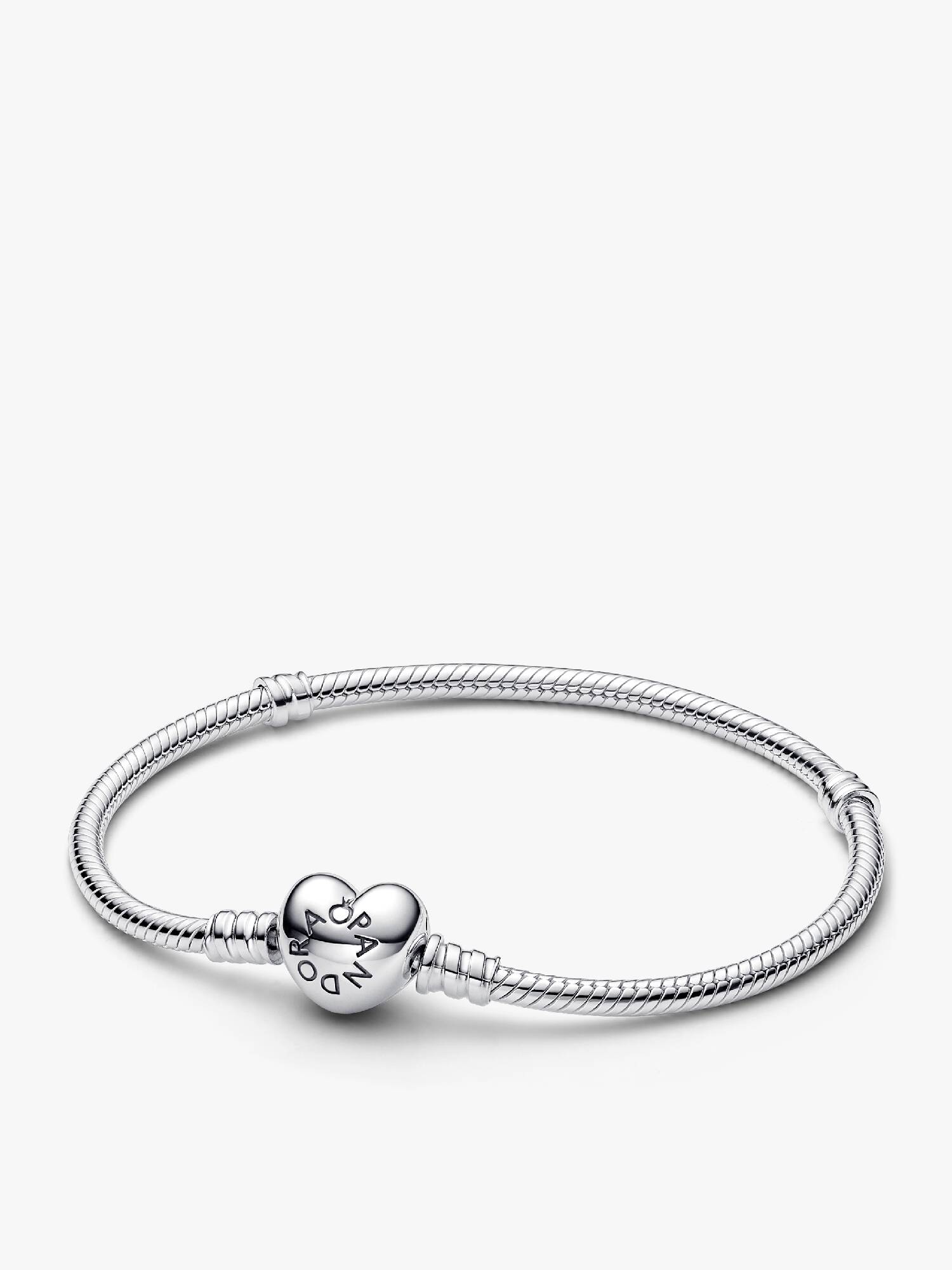 Pandora Moments Heart Clasp Snake Chain Bracelet