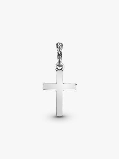 Sparkling Sterling Silver Cross Pendant