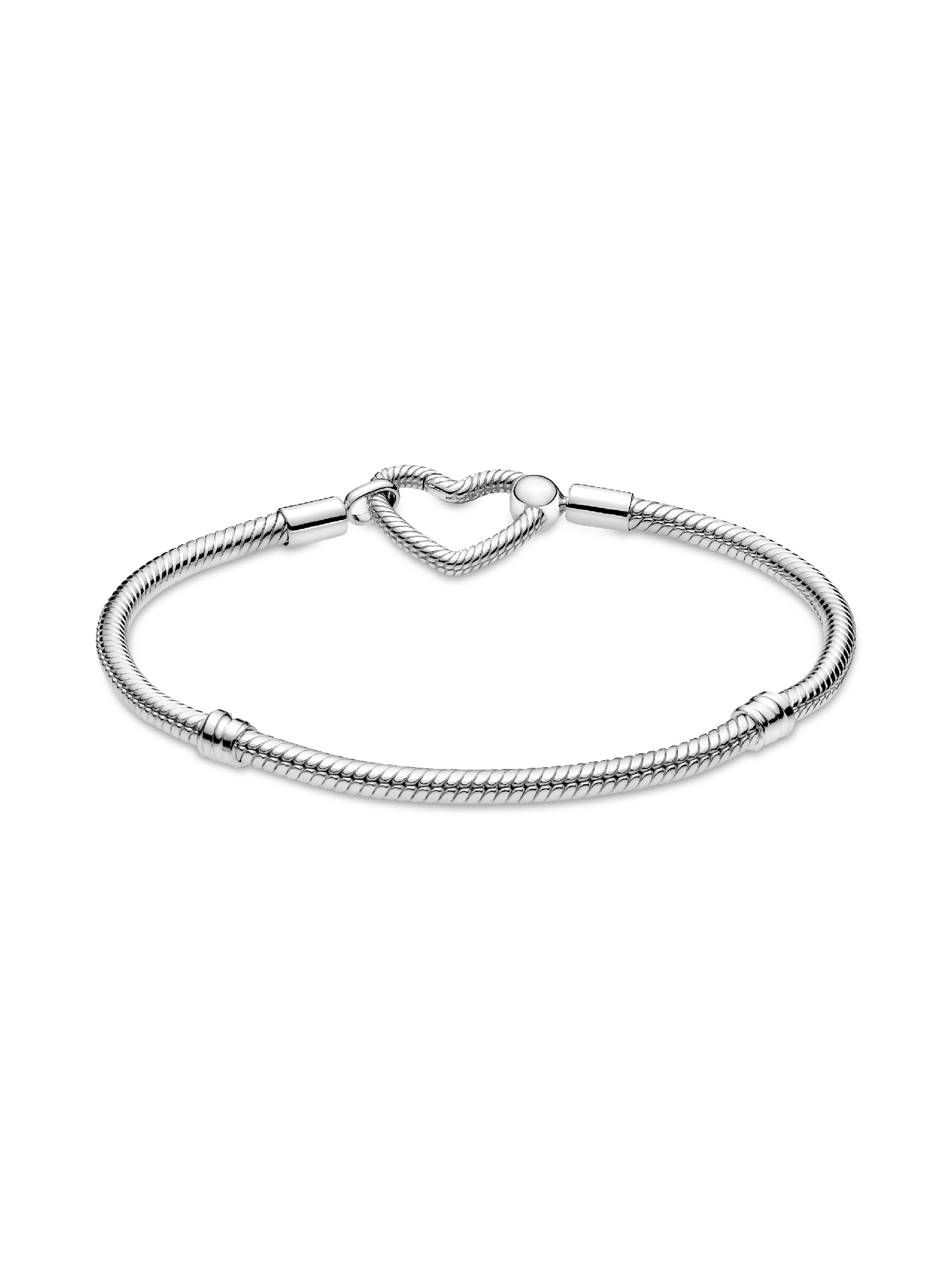 Heart Closure Snake Chain Bracelet | Sterling silver | Pandora AU
