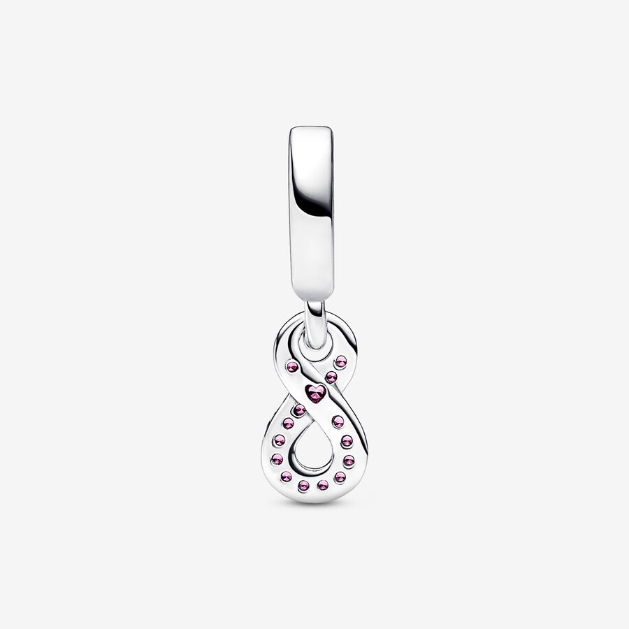 792201c01 Sparkling Infinity Dangle Charm | Sterling silver | Pandora AU