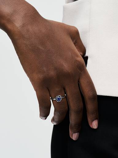 September Crystal Birthstone Eternity Circle Ring