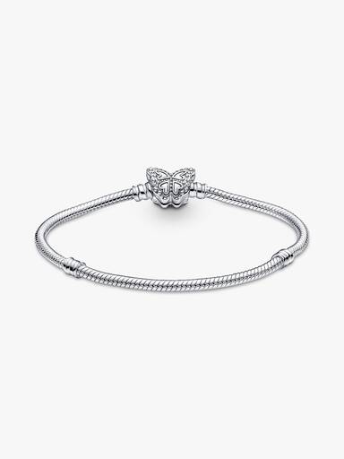 Butterfly Clasp Snake Chain Bracelet