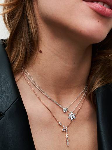 Sparkling Herbarium Cluster Drop Collier Necklace