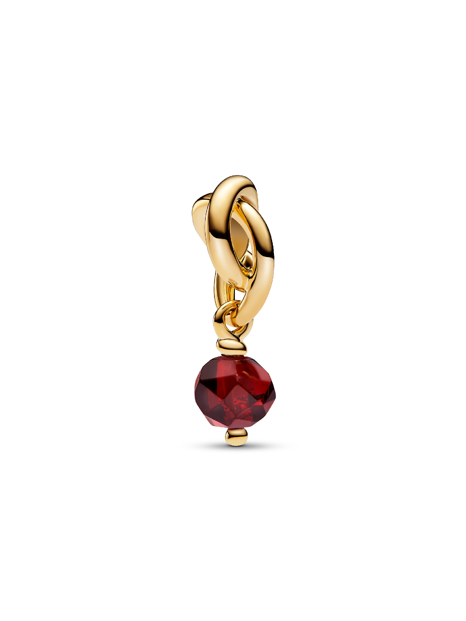 January Crystal Birthstone Eternity Circle Dangle Charm