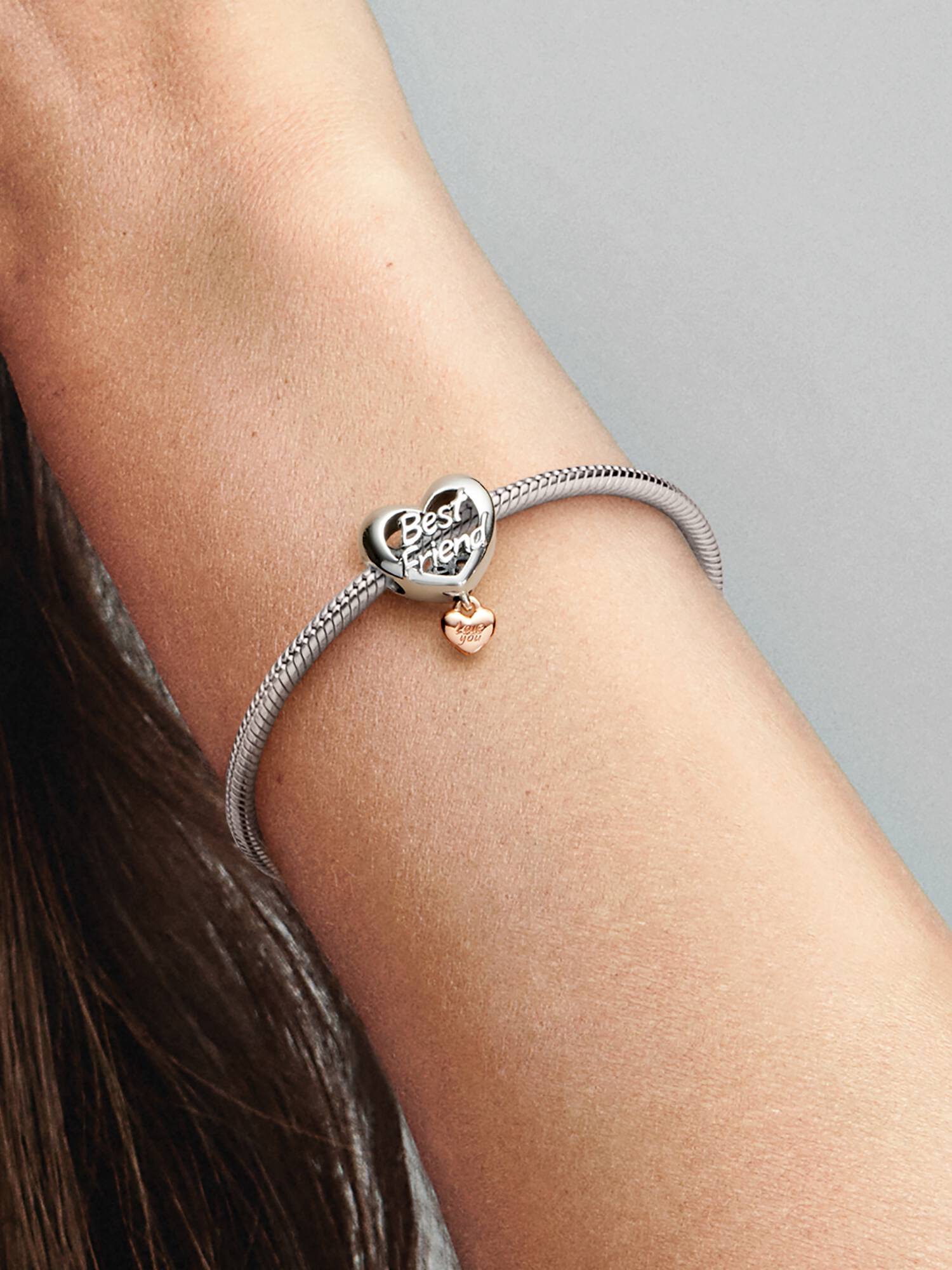 Love You Best Friend Heart Charm