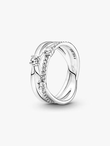 Sparkling Triple Band Ring