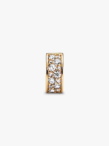 768669c01 Clear Pavé Clip | Pendant | Gold plated | Pandora AU