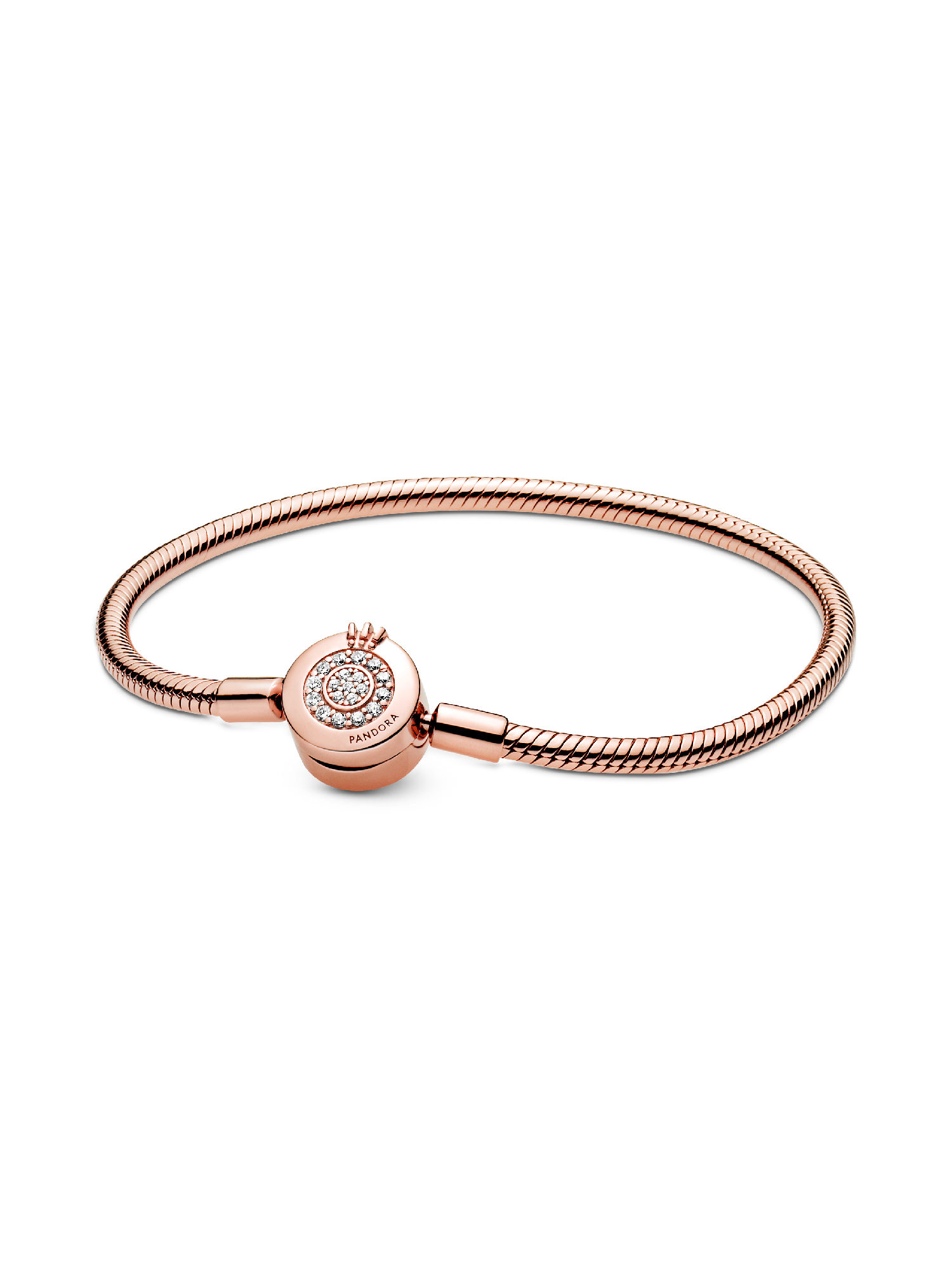 Sparkling Crown O Snake Chain Bracelet