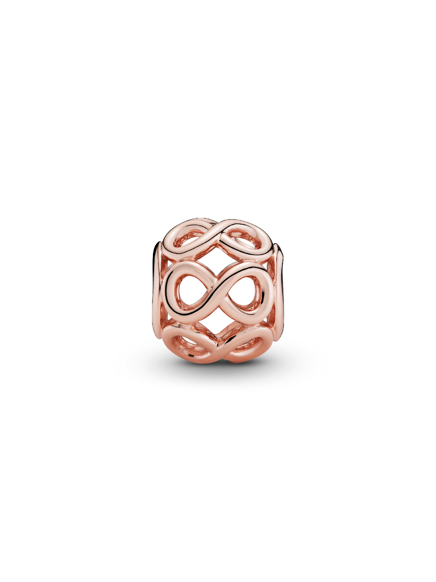 Openwork Infinity Charm | Pendant | Rose gold plated | Pandora AU