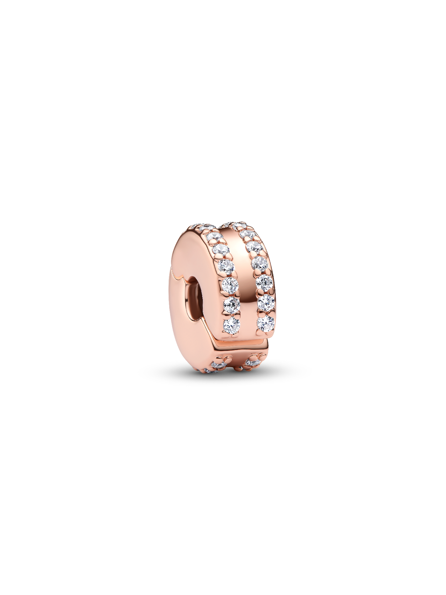 Double Lined Pavé Clip Charm