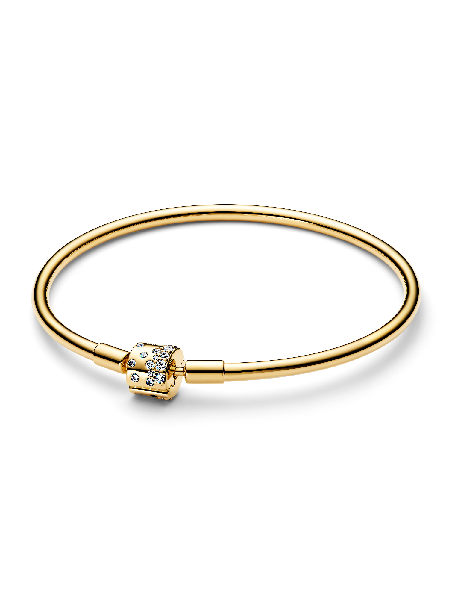 Sparkling Barrel Clasp Bangle