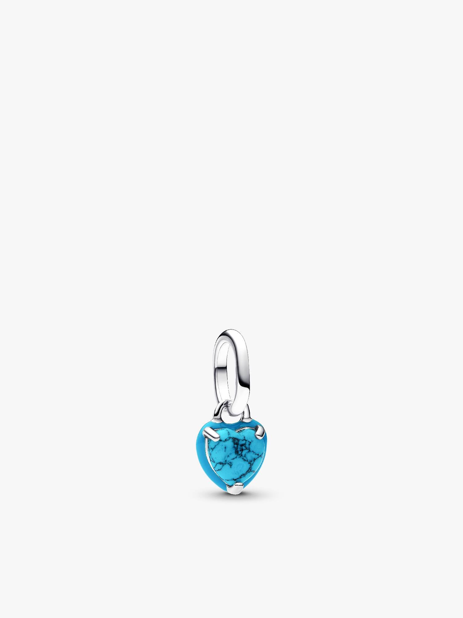 Turquoise-coloured Heart Mini Dangle Charm
