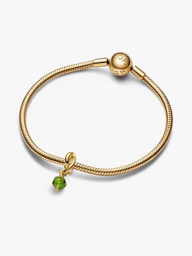 August Crystal Birthstone Eternity Circle Dangle Charm