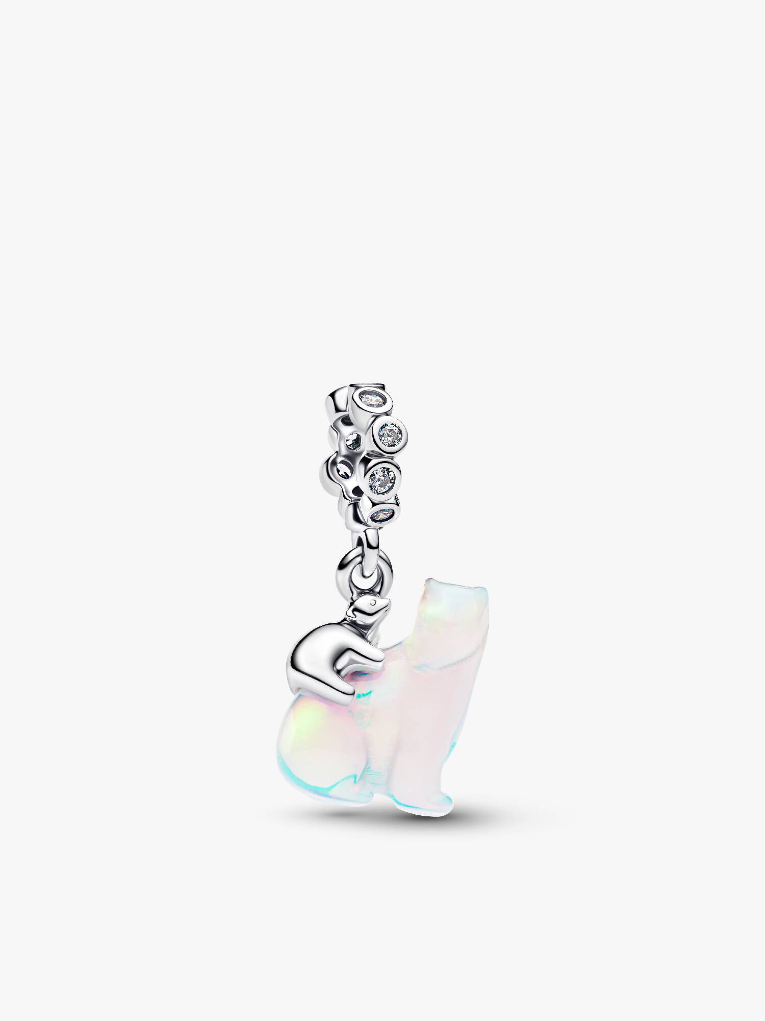 Polar Bear Mother & Cub Dangle Charm