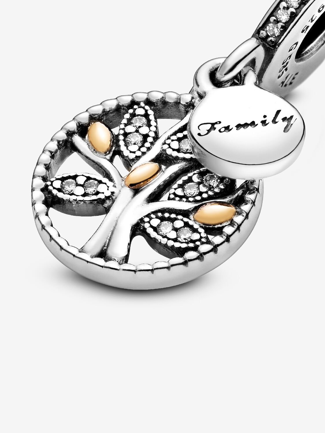 768661c01 Sparkling Family Tree Dangle Charm | Two-tone | Pandora AU