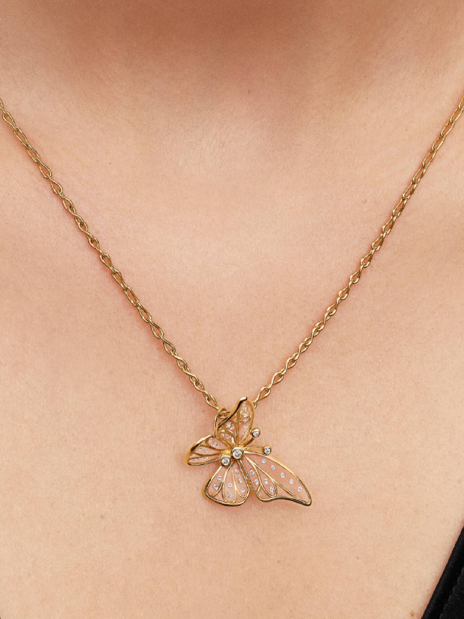 Oversized Butterfly Openwork Charm
