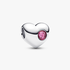 Engravable October Crystal Birthstone Heart Charm Engravable October Crystal Birthstone Heart Charm