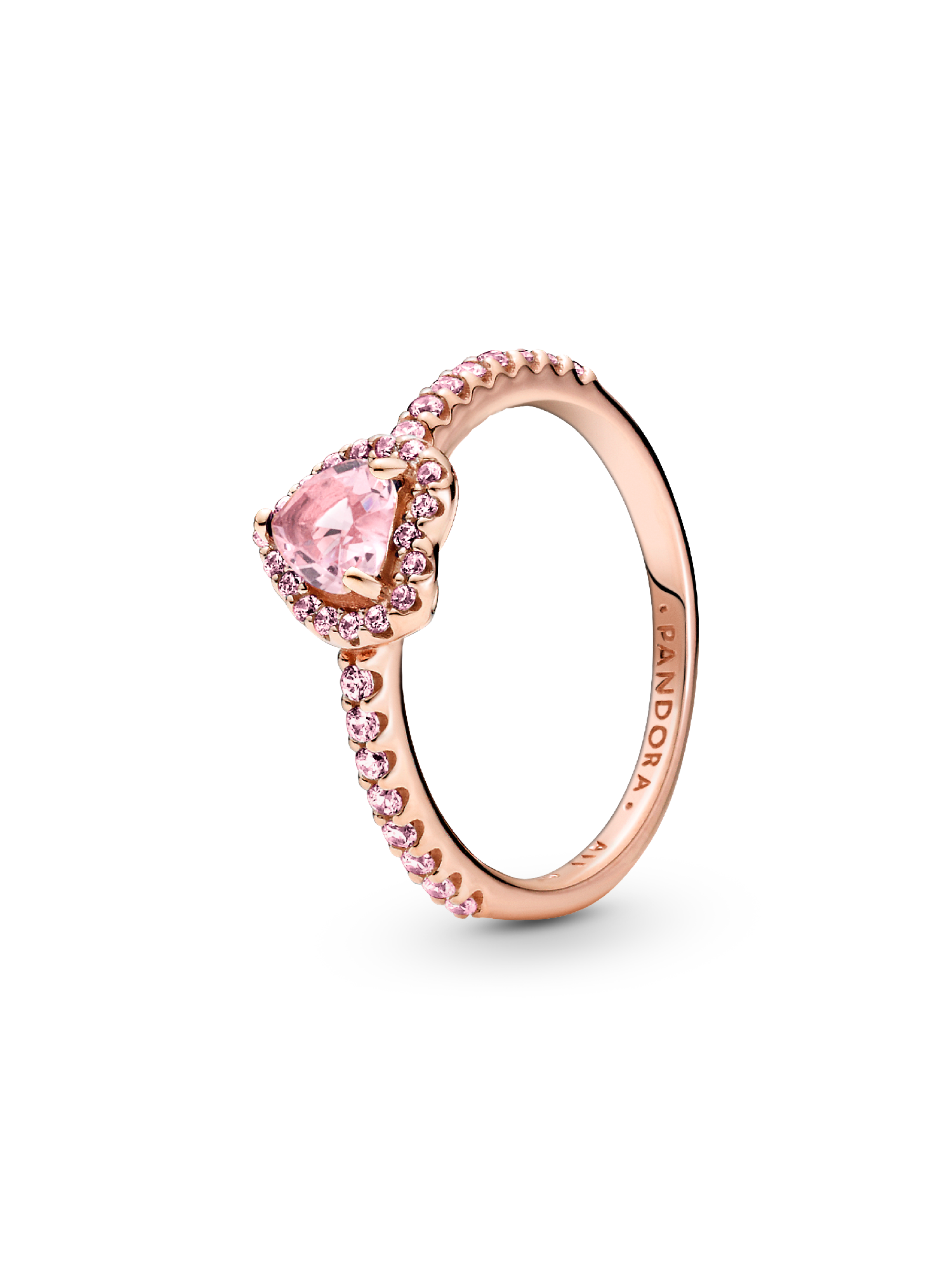 Sparkling Elevated Heart Ring