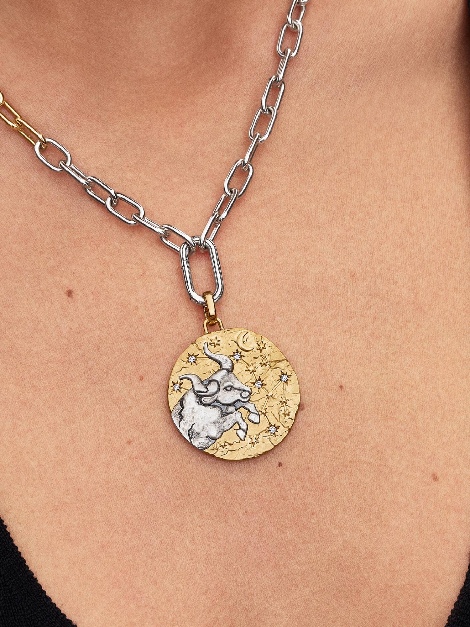 Taurus Zodiac Oversized Talisman Charm