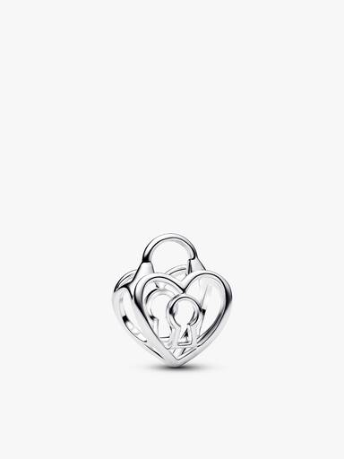 Amour & Heart Padlock Bracelet Set