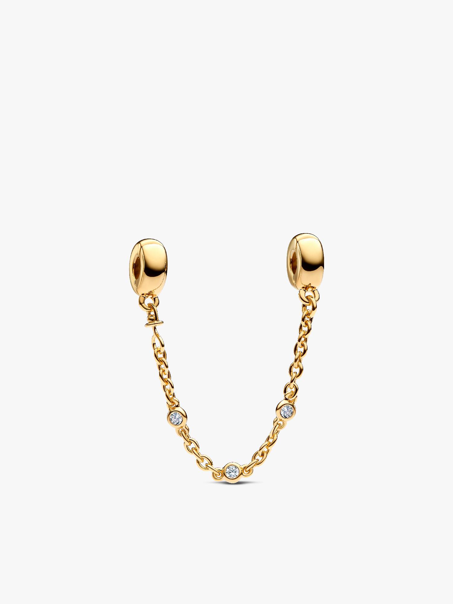 Triple Clear Stone Safety Chain