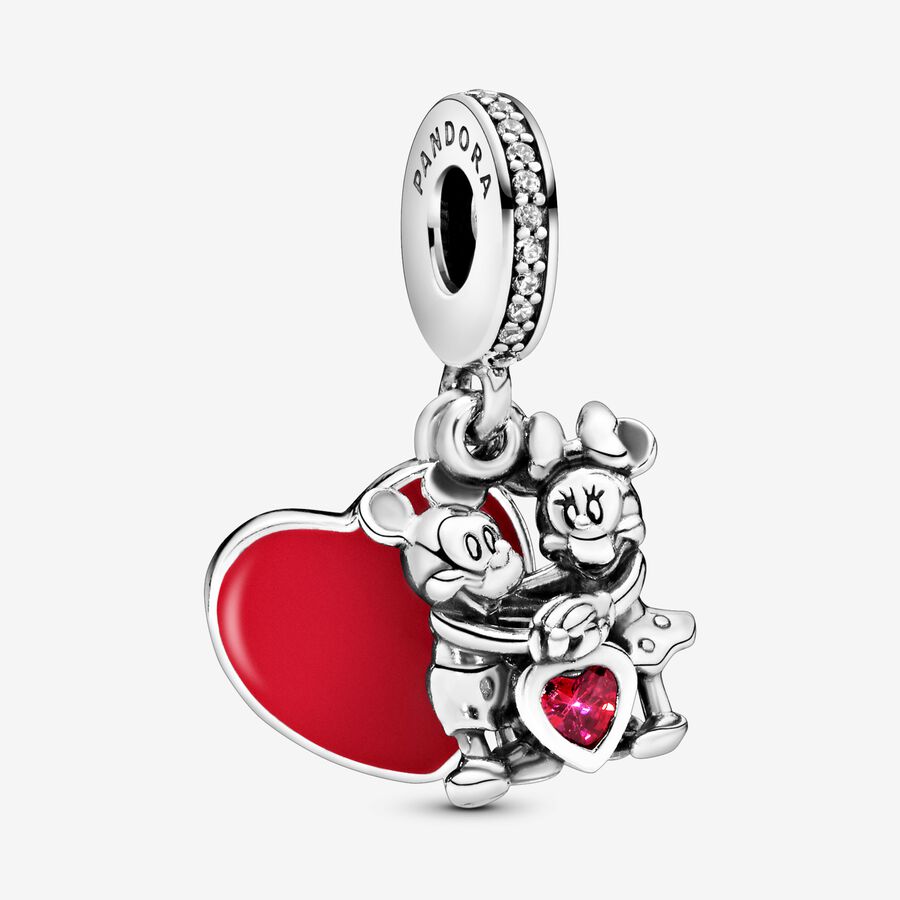Disney Mickey Mouse and Minnie Mouse Love Dangle Charm image number 0