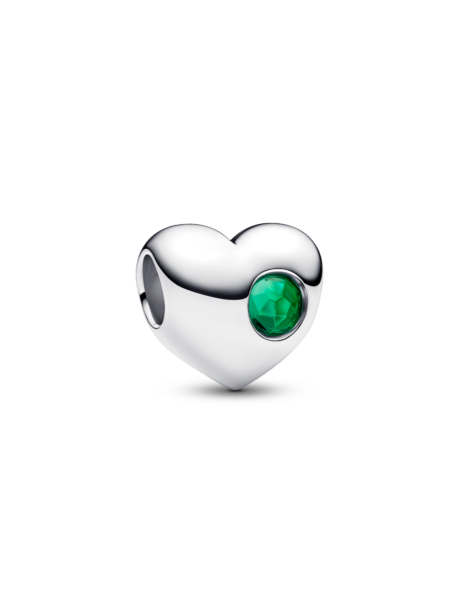 Engravable May Crystal Birthstone Heart Charm