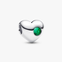 Engravable May Crystal Birthstone Heart Charm Engravable May Crystal Birthstone Heart Charm