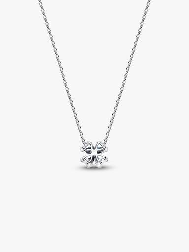Sparkling Lucky Clover Pendant Necklace