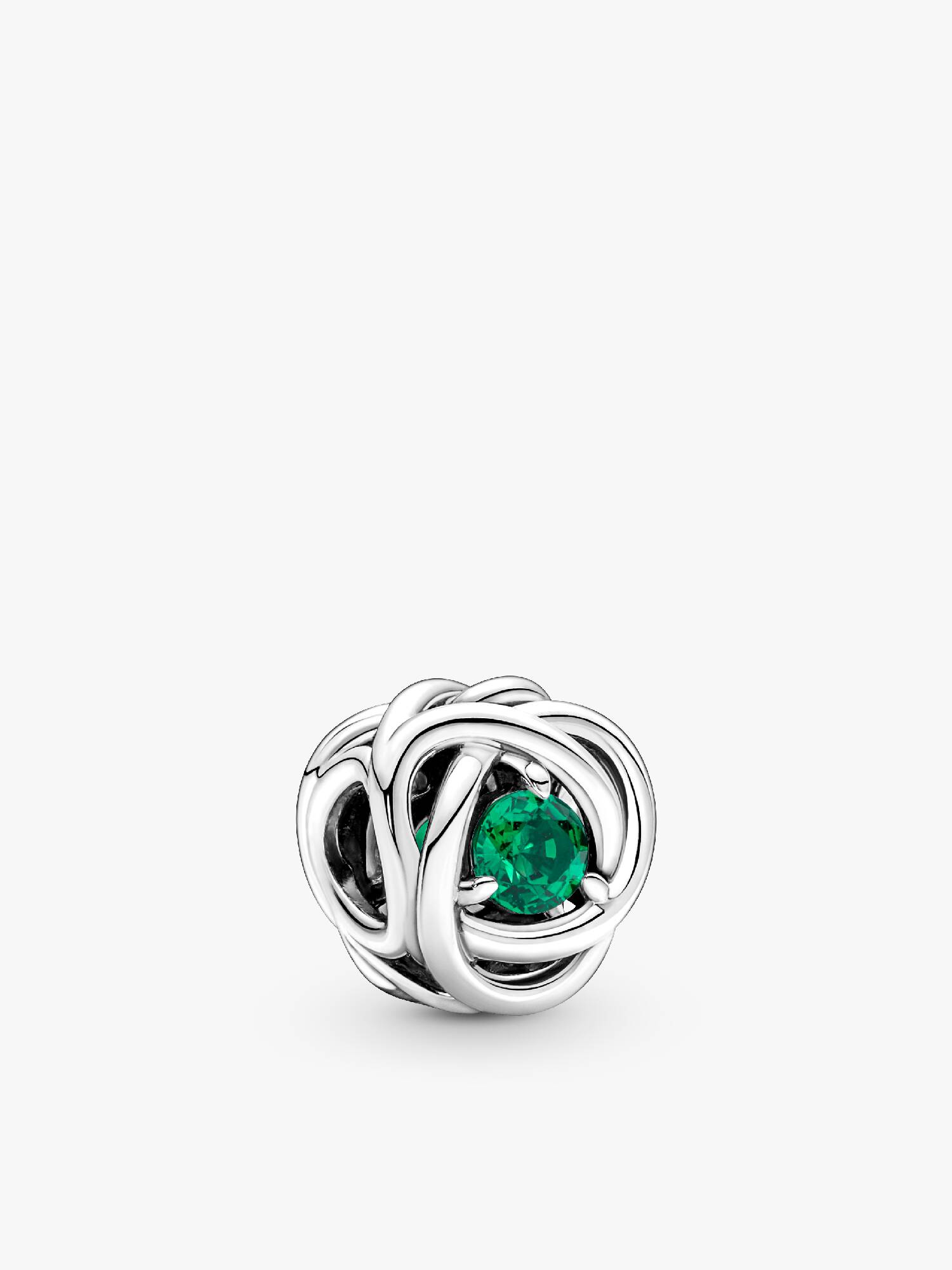 May Crystal Birthstone Eternity Circle Charm