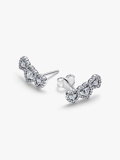 Halo Heart Trilogy Stud Earrings