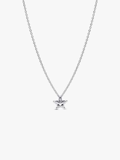 Sparkling Stella Openwork Pendant Necklace