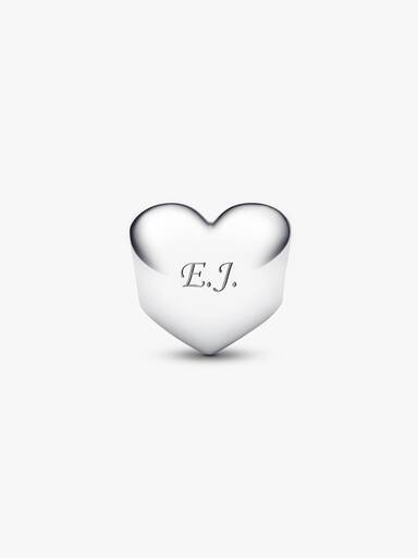 Engravable January Crystal Birthstone Heart Charm
