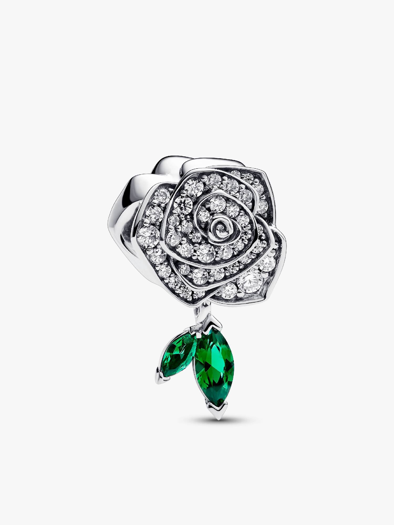 Sparkling Rose in Bloom Charm