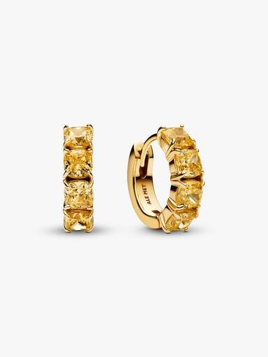 Yellow Hoop Earrings