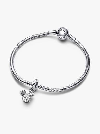 Disney Mickey Mouse Sparkling Head Silhouette Dangle Charm