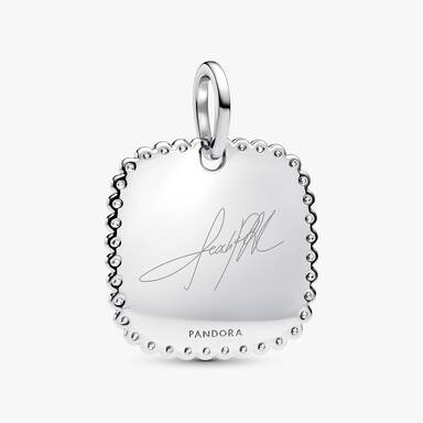 Peach PRC Heavy Petal Engraved Charm