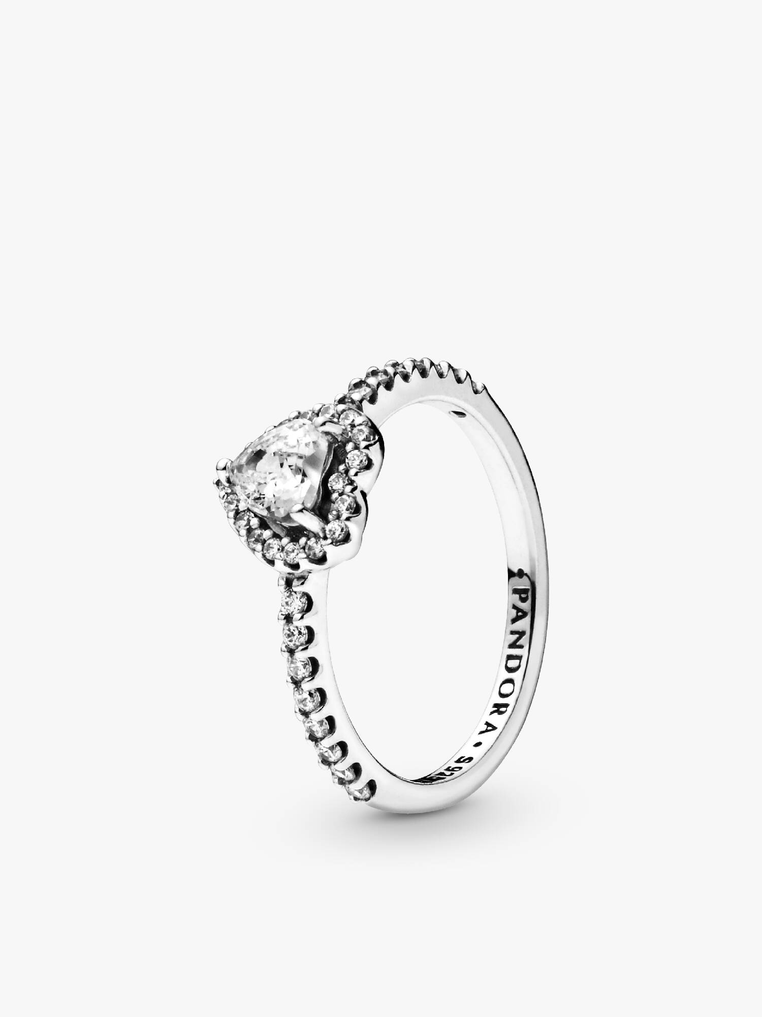 April Crystal Birthstone Elevated Heart Ring