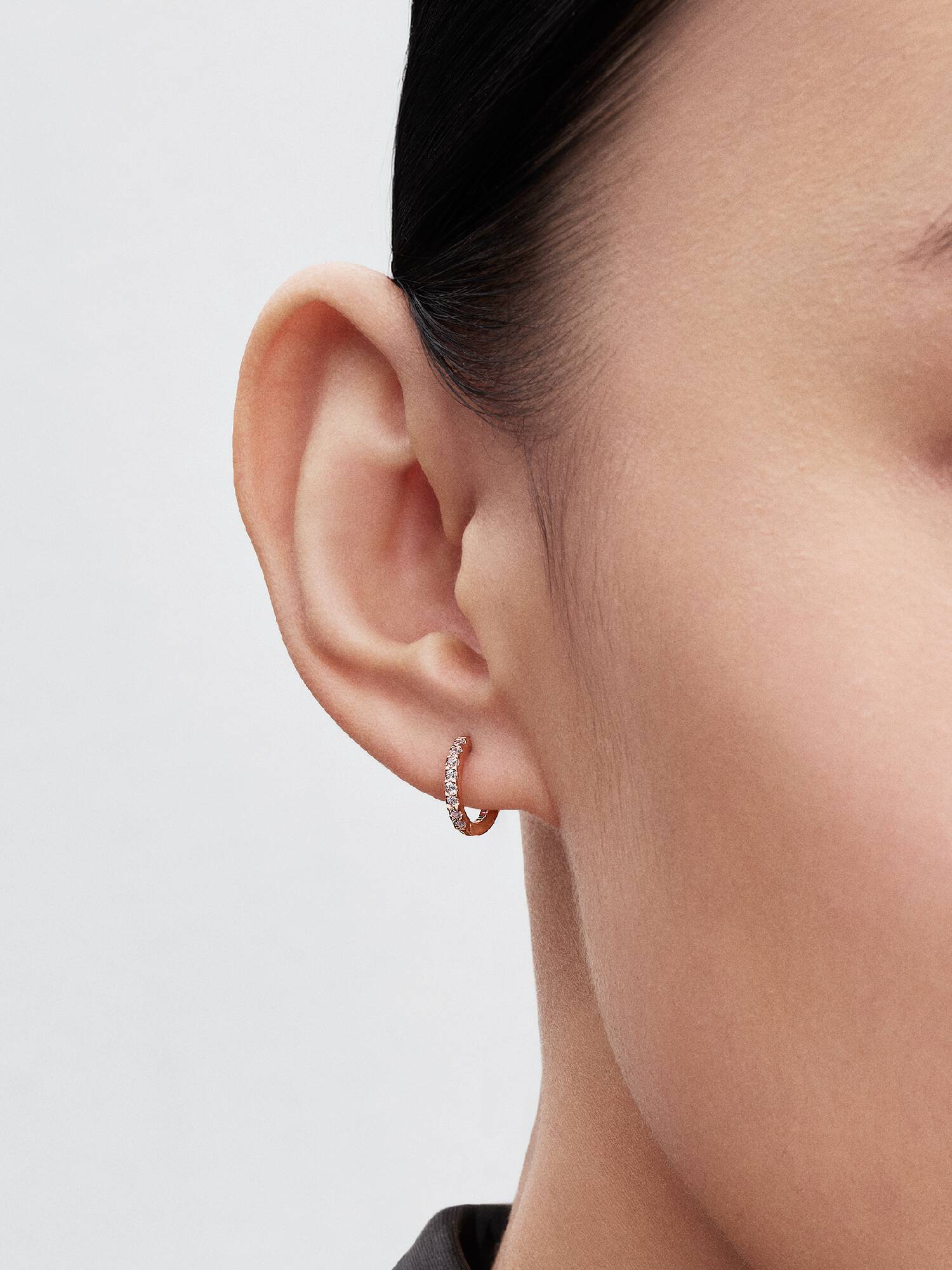 Sparkling Huggie Hoop Earrings