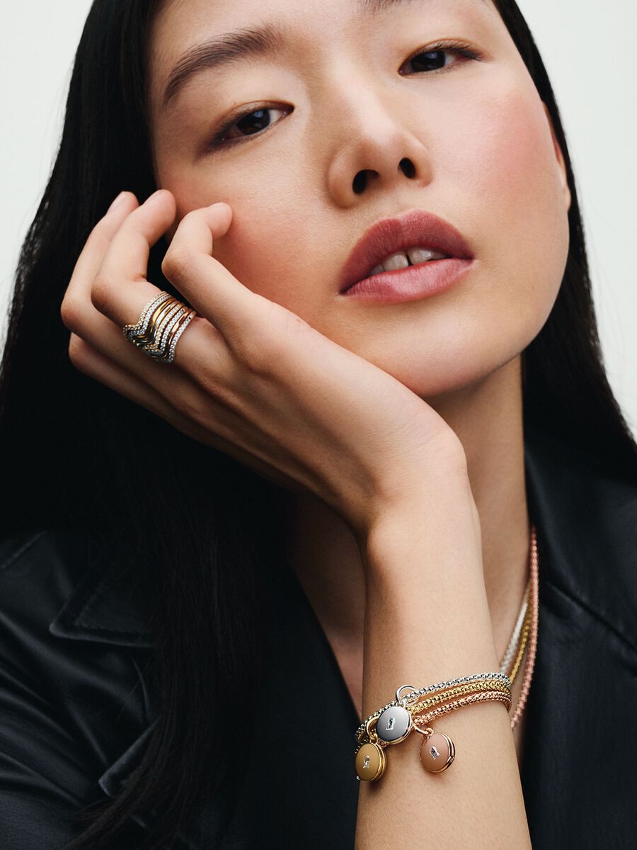 192539c01 Sparkling Wave Ring | Gold plated | Pandora AU
