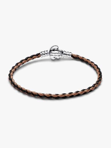 Disney The Lion King Clasp Pandora Moments Braided Leather Bracelet