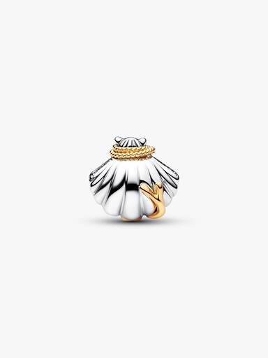 Disney Princesses Ariel Shell Lab-Grown Diamond Two-Tone Charm