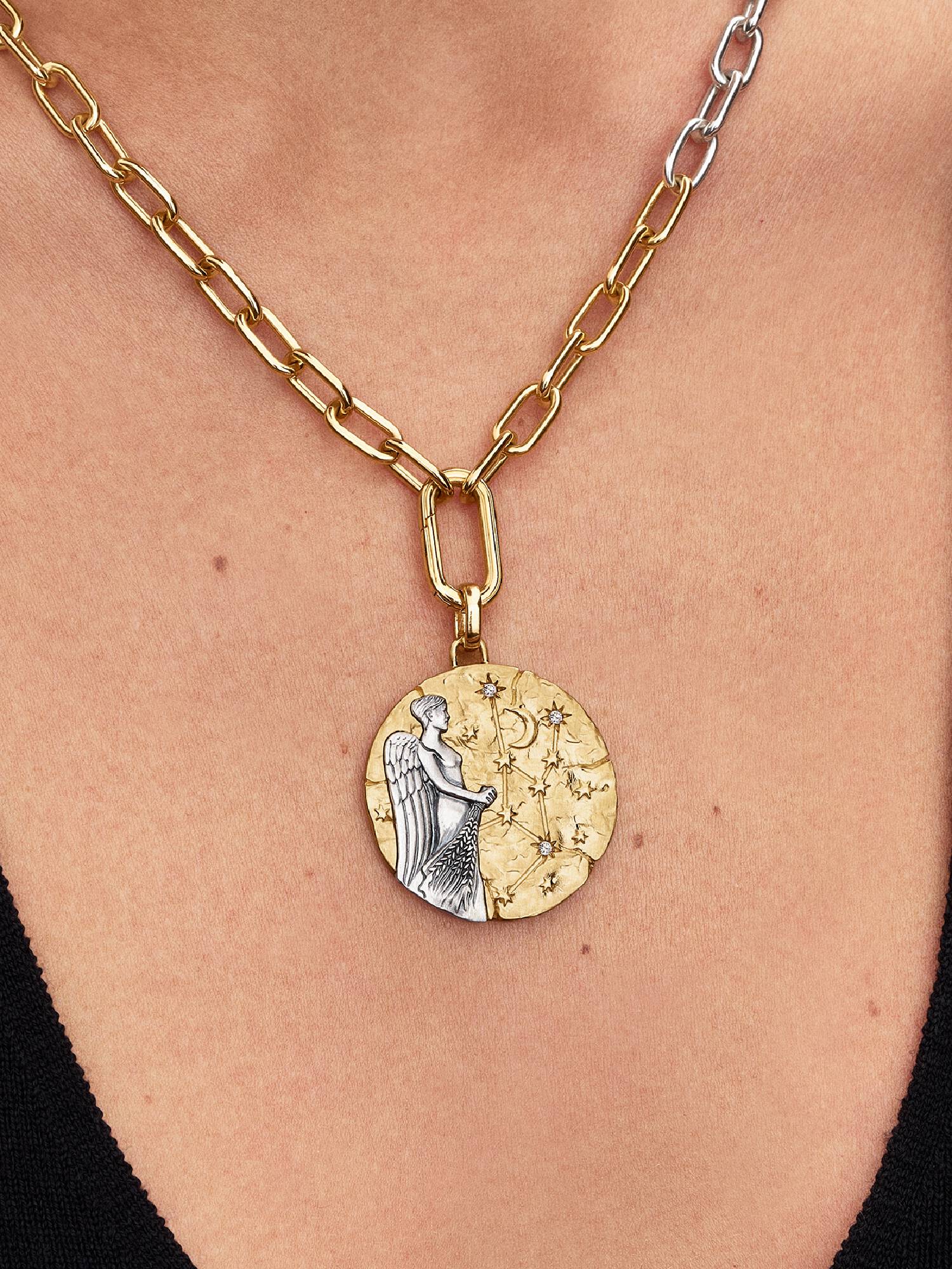 Virgo Zodiac Oversized Talisman Charm