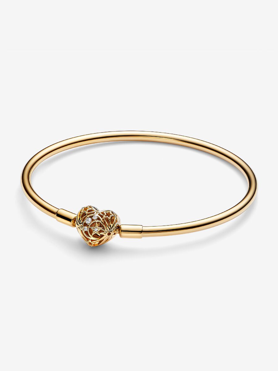 Celestial Heart Clasp Bangle