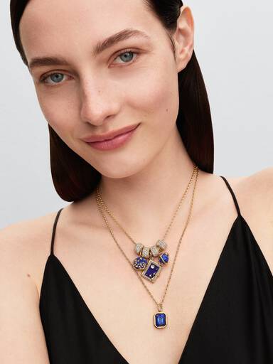 Celestial Blue Hexagon Dangle Charm